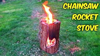 Chainsaw Rocket Log Stove
