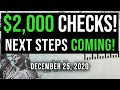 ($2000 CHECKS UPDATE! NEXT STEPS!) SECOND STIMULUS CHECK UPDATE & STIMULUS PACKAGE UPDATE 12/25/2020