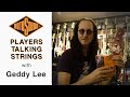 Geddy lee talks about rotosound swing bass 66 bass guitar strings