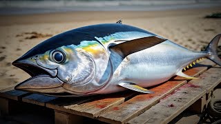Satisfying Tuna Filleting! Masterful Knife Skills at Indonesia’s Sorong Fish Market.
