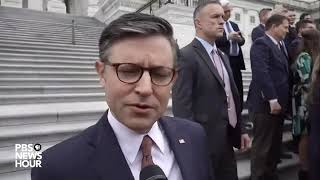 WATCH: 'Not a good look,' Johnson says on insults between Rep. Marjorie Taylor Greene and Democrats