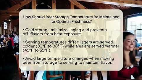 How Should Beer Storage Temperature Be Maintained for Optimal Freshness? | The Pint Guy