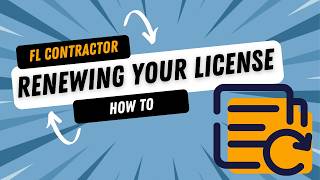 How to Pay Your Florida Contractor License Renewal Fee &amp; Check Your CE Hours