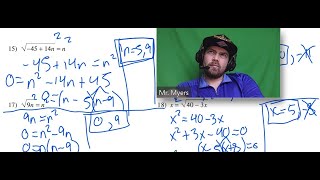Radical Equations (Part 2b)- Algebra 1 Kuta Worksheet Series