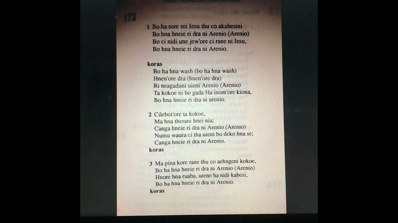 Ore kokoe hme gada (taperas Nengone)