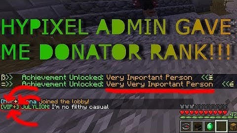 HYPIXEL ADMIN GAVE ME A FREE RANK??????!!!? NO WAY THIS IS HAPPENING!!!! (Video proof included!)