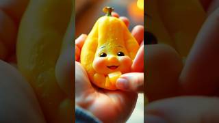 So Cute Mango Got A Baby Face Food Gets Cute