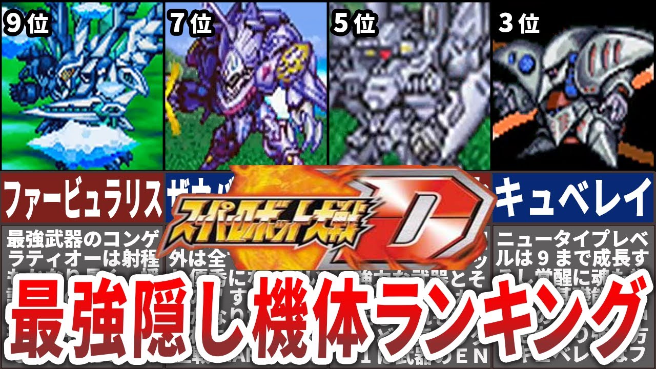 【TOP10】スーパーロボット大戦D最強隠し機体ランキング