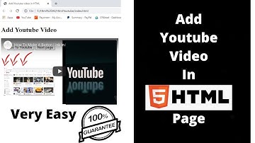 How To Add Youtube Video In HTML | Easy Way