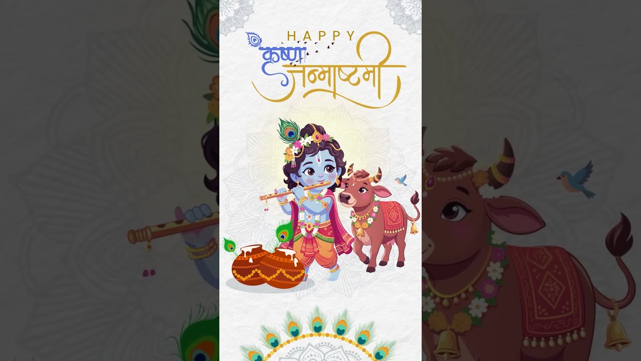Janmastmi After effect and Canva motion graphic