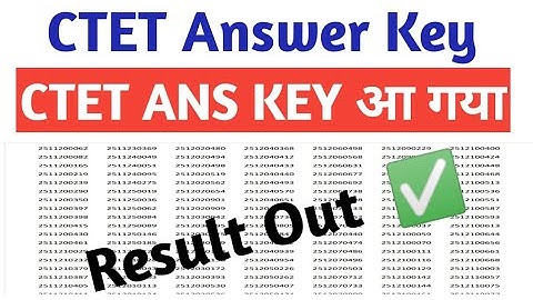 CTET ANSWER KEY 2021 OUT||CTET 2021 ANSWER KEY||CTET ANSWER KEY 2022||ctet result 2022||ctet result