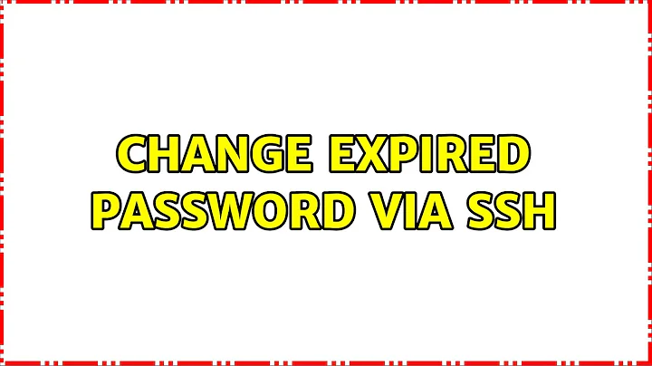 Change expired password via ssh