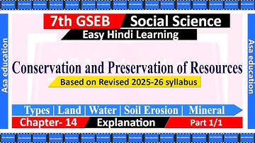 Class 7 Social Science Chapter 14 Conservation and Preservation of Resources Easy Hindi Explanation