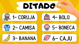 Aprender a ler e escrever | Palavras simples | Ditado para treinar escrita | Ditado para 1 e 2 ano