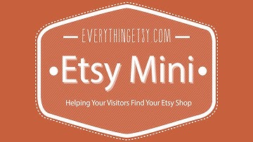 Etsy Mini -- Helping Your Visitors Find Your Etsy Shop