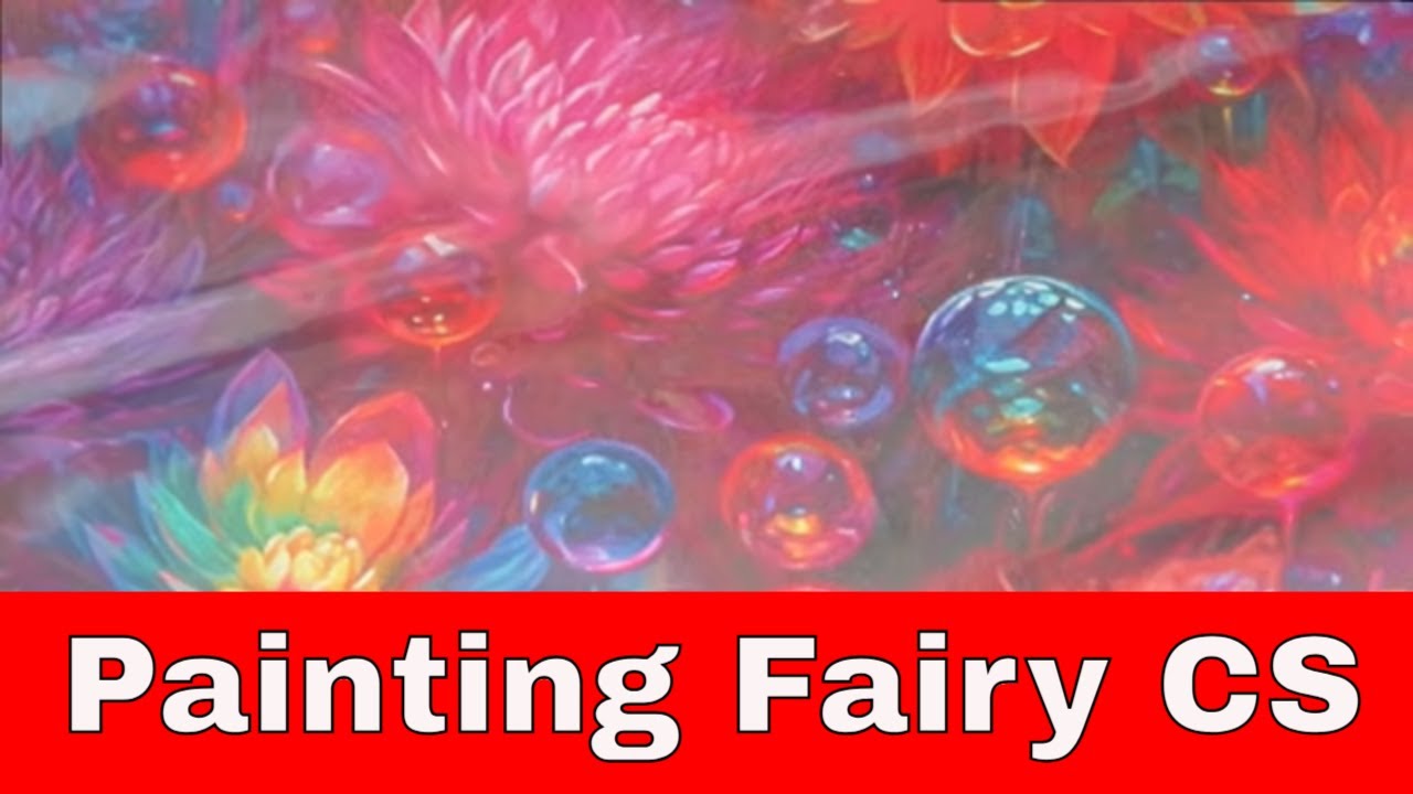 Bubble Flowers Colorful Illusion Painting Fairy Cross Stitch WIP #paintingfairy