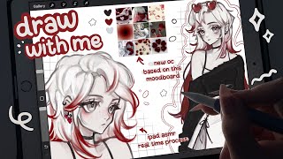 draw with me ★ new character ˚✧ ˖  [procreate, real time process, chill ipad asmr + lofi music]