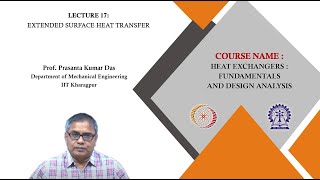Lecture 17 : Extended Surface Heat Transfer