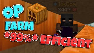 The MOST EFFICIENT Pumpkin Farm in Hypixel Skyblock