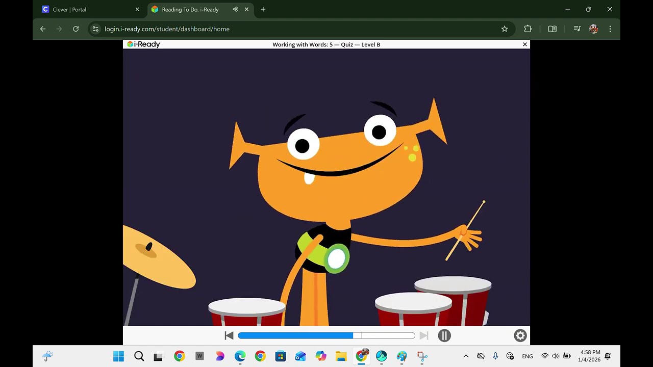 Learning i - Ready Level B ( Level B is Second grade)