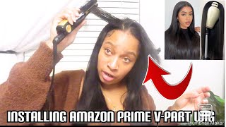 Installing My Fuduete V-Part Virgin Human Hair Wig |Glueless | 18" 150 % Density | By Fuduete S