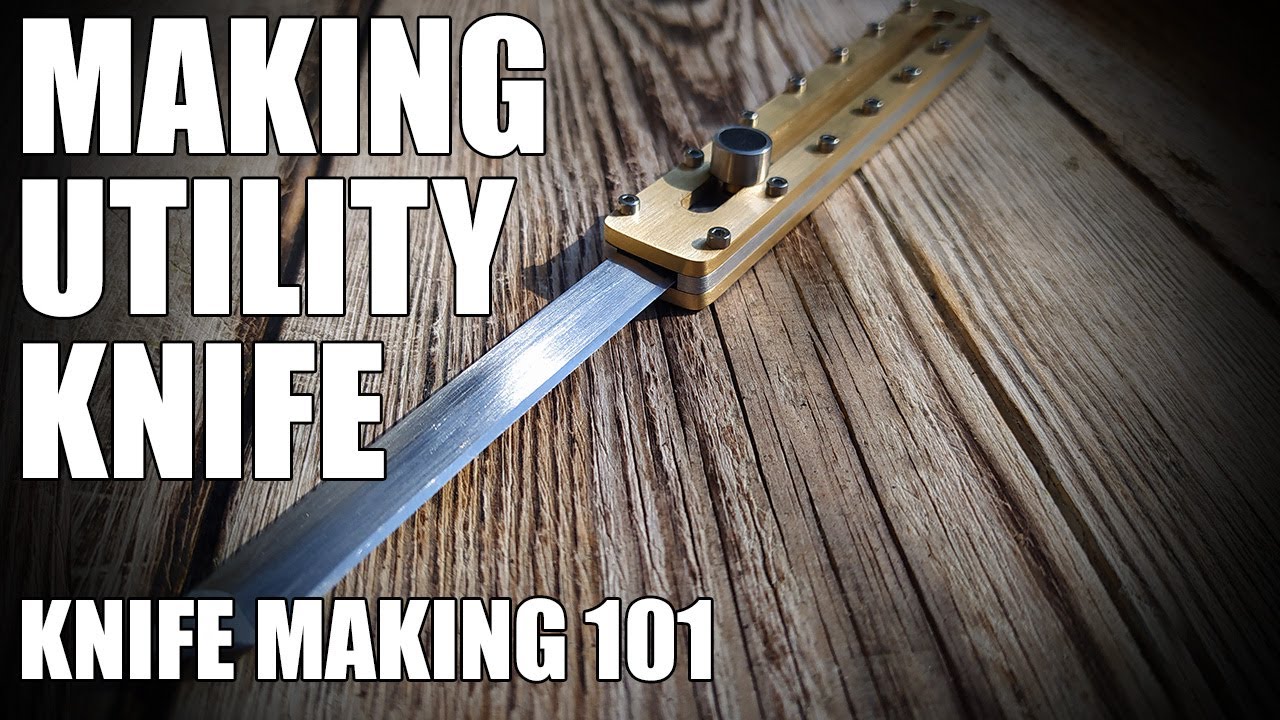 Easy Knife making Making brass utility knife YouTube