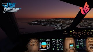 MSFS 2020 - FENIX A320 | INSANE GRAPHICS! Sunset landing in Barcelona