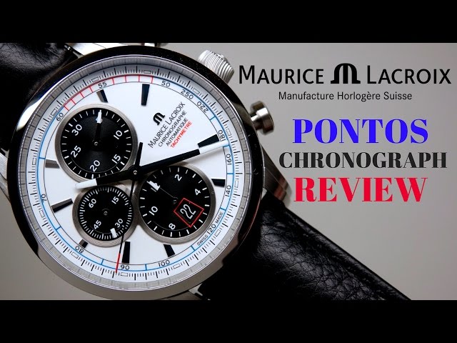 4K) MAURICE LACROIX PONTOS CHRONOGRAPH Men's Watch Review Model: PT6288- SS001-130 - YouTube
