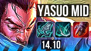 YASUO vs SYLAS (MID) | 700+ games, 36k DMG, Dominating | KR Master | 14.10