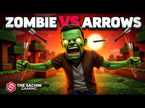 🔴 ZOMBIE  vs ARROWS 🔴  #minecraft #minecraftvideos #shortsfeeds