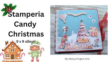Stamperia Candy Christmas - 9 x 9 album - Stapsgewijze handleiding