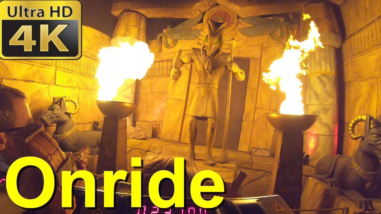 Challenge of Tutankhamon (Onride) Walibi Belgium Challenge of Tutankhamon POV – Dark Ride 1st row 4K