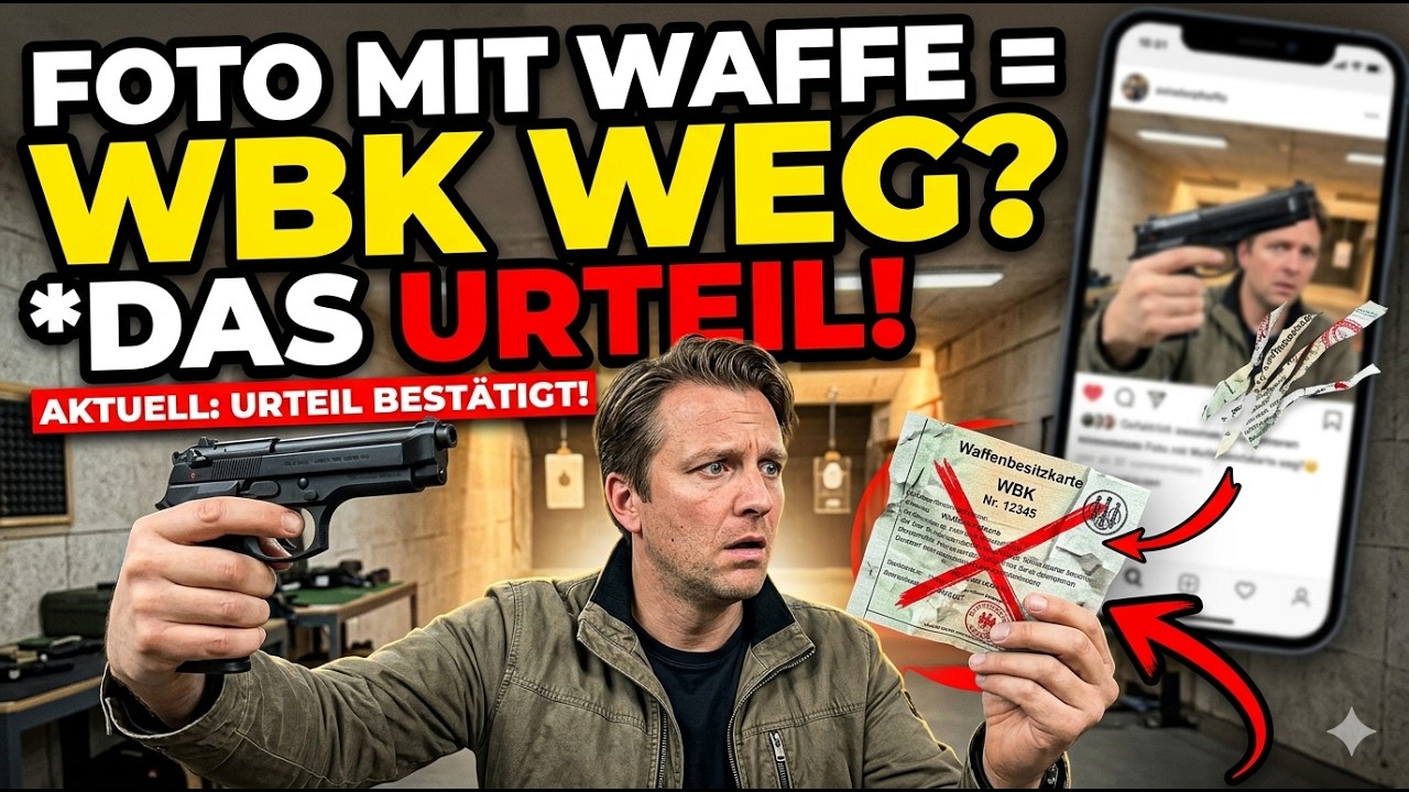 Foto mit Waffe = Waffenbesitzkarte weg? Das aktuelle Urteil!