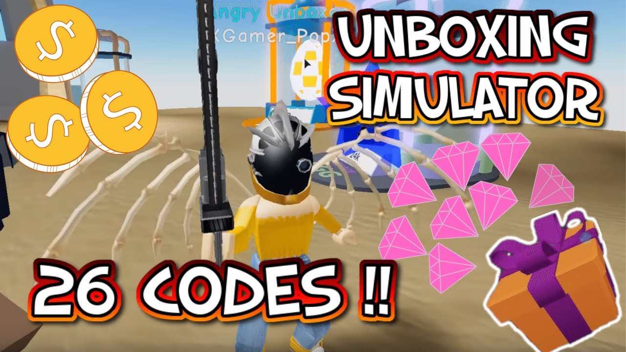 Unboxing Simulator Codes 2019 26 Coin Gem Codes YouTube