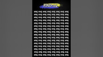 Challenge yourself to FIND 114 in 5sec #pickyourbrain