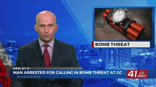 Milledgeville man arrested for calling in bomb threat at Georgia College