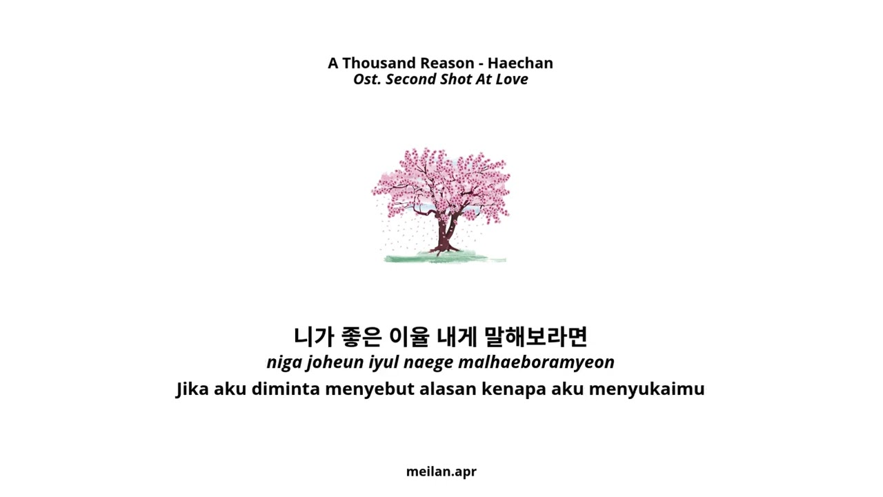 A Thousand Reason, Haechan. Ost. Second Shot At Love (HAN-ROM-INA)