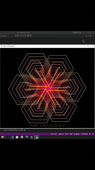 simple turtle graphics design in python #shorts #viral #python #coding ...