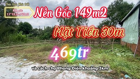 Nền Gốc 149m2, Mặt Tiền Sông Dài 30m, Mỹ Khánh, Phong Điền, Cần Thơ | Thái Học Nhà Đất
