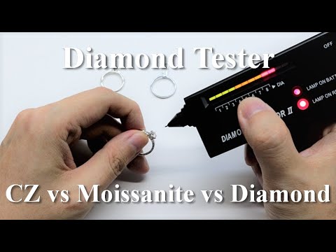 CZ vs Moissanite vs Diamond - Testing With Diamond Tester