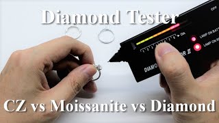 CZ vs Moissanite vs Diamond - Testing With Diamond Tester
