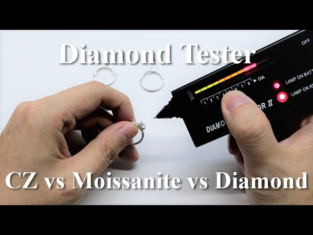 CZ vs Moissanite vs Diamond - Testing With Diamond Tester 