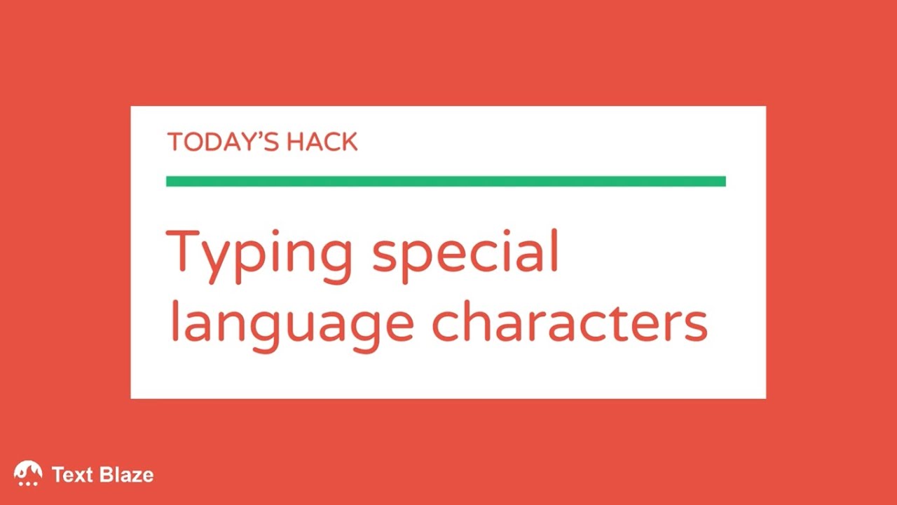 The easiest way to type special language characters - YouTube