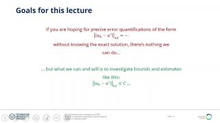 FEM Lecture 12: Discretization Error and Convergence Profile
