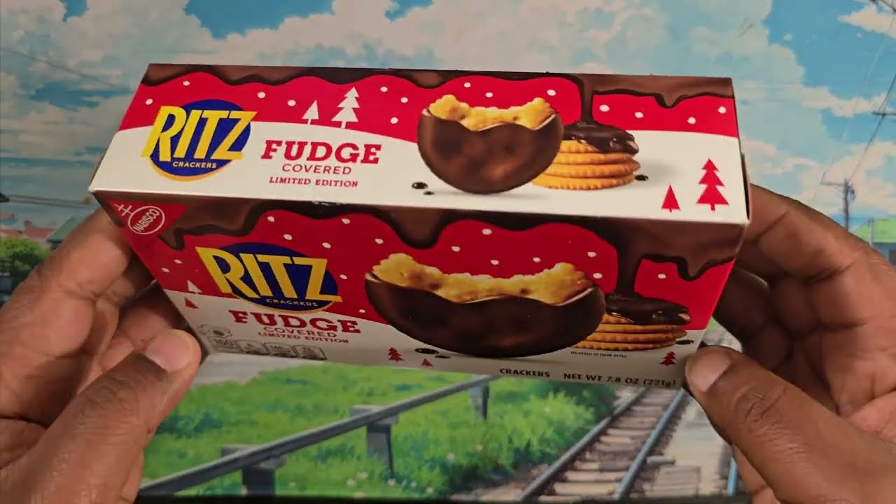 American Snack Review! 🇺🇸 Ritz Fudge Covered Crackers 🍫を食べてみた【期間限定】