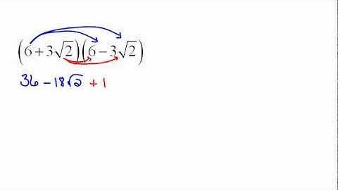 Multiplying Difference of 2 Squares with Radicals 6.4