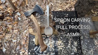Spoon Carving ASMR (Portrait Mode) | Andy Spoons