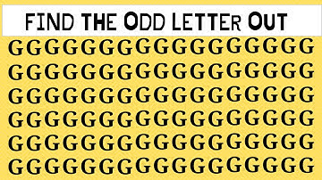 15 seconds puzzle test - 99% of people fail to find - find odd one letter out - odd1out  #3