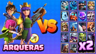 ARQUERAS vs TODAS LAS CARTAS x2 | Clash Royale