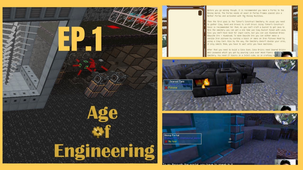 Minecraft Age of Engineering 1 Cose Vanilla e Mining Dimension